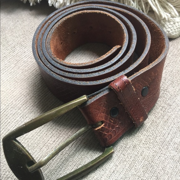 mens vintage leather belt